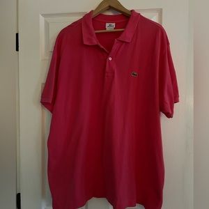 Lacoste Men’s sz 9. (3xl) dark coral polo shirt